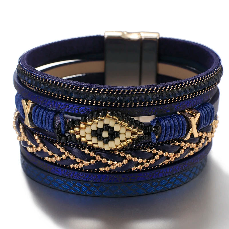 Miyuki Leather Bracelets