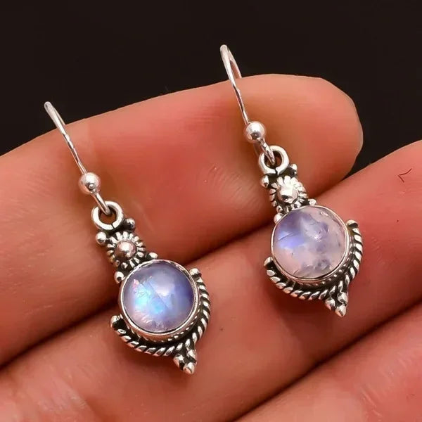 Rainbow Moonstone Earrings