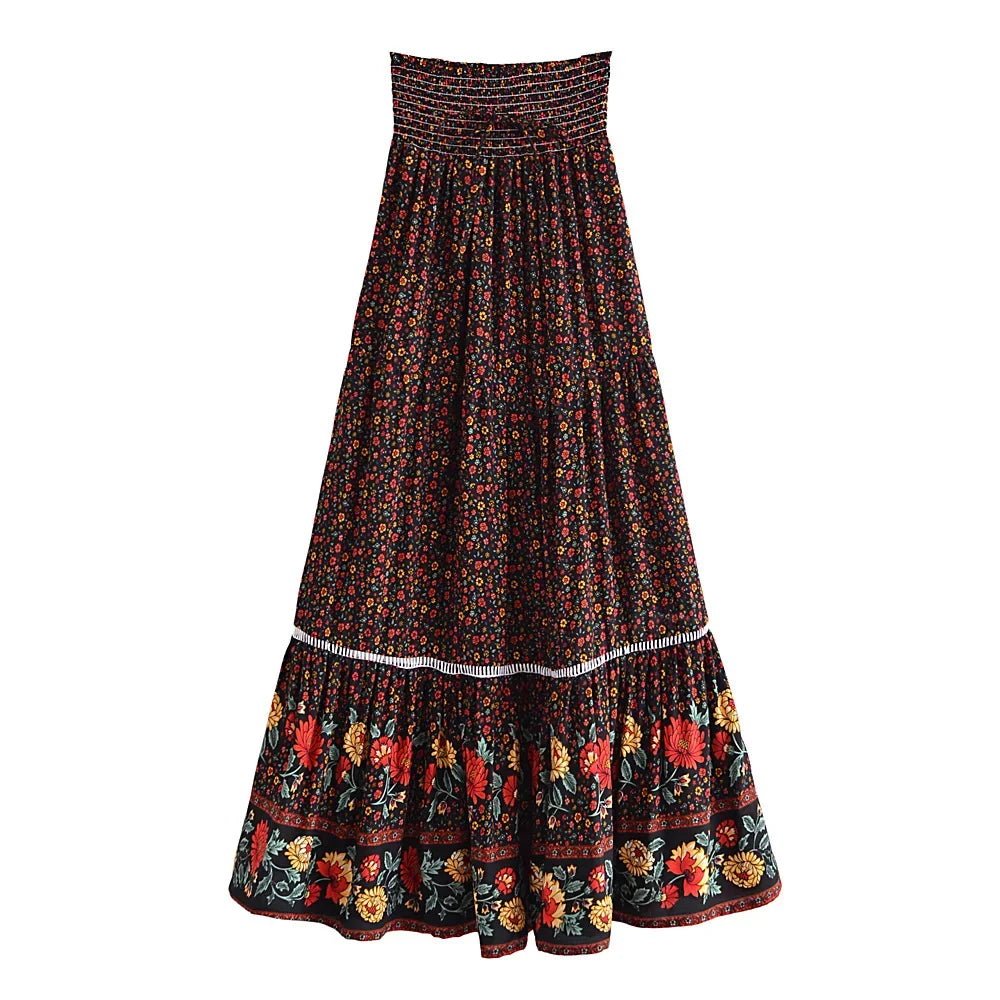 Floral Bohemian Skirt